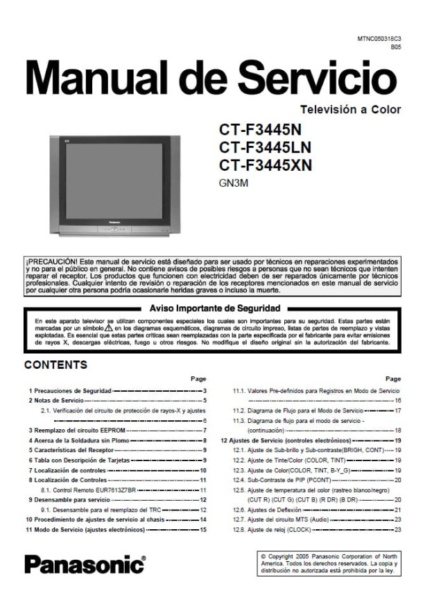 CT-F3445N, CT-F3445LN, CT-F3445XN_Spanish